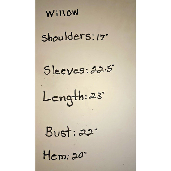 Willow Women’s Vintage Sweater Ruffle Trims Pearlescent Buttons Green Size: L - Picture 7 of 7